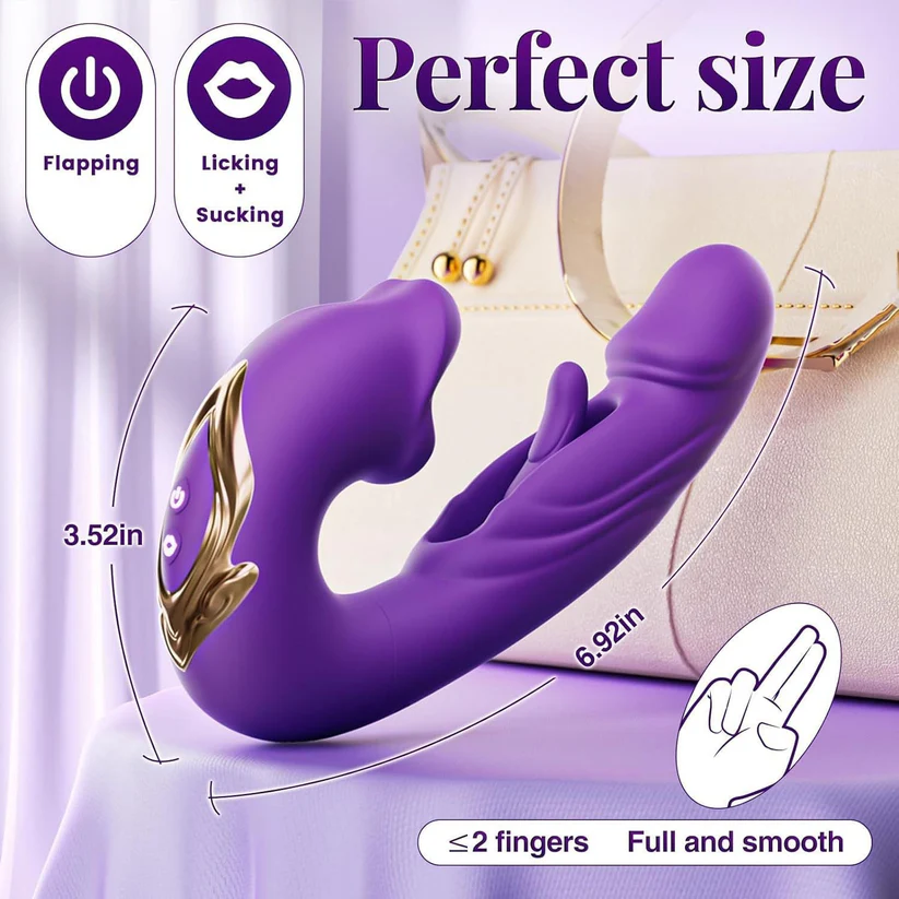 🔥Hot Deal 70% OFF 💋 2026 Upgraded Luvora™ 4-in-1 Flapping & Licking Vibrator