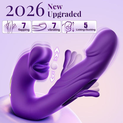 🔥Hot Deal 70% OFF 💋 2026 Upgraded Luvora™ 4-in-1 Flapping & Licking Vibrator
