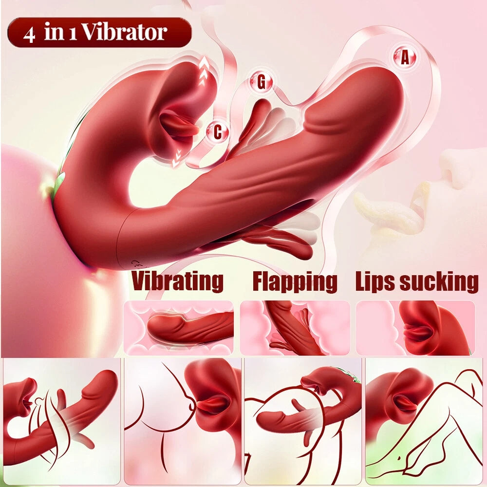 🔥Hot Deal 70% OFF 💋 2026 Upgraded Luvora™ 4-in-1 Flapping & Licking Vibrator